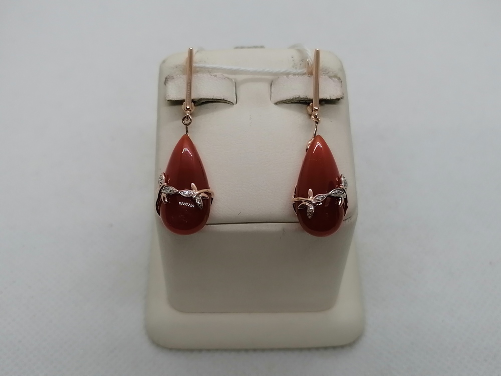 СКМИ585 СЕРЬГИ С КАМНЯМИ (Au 585)