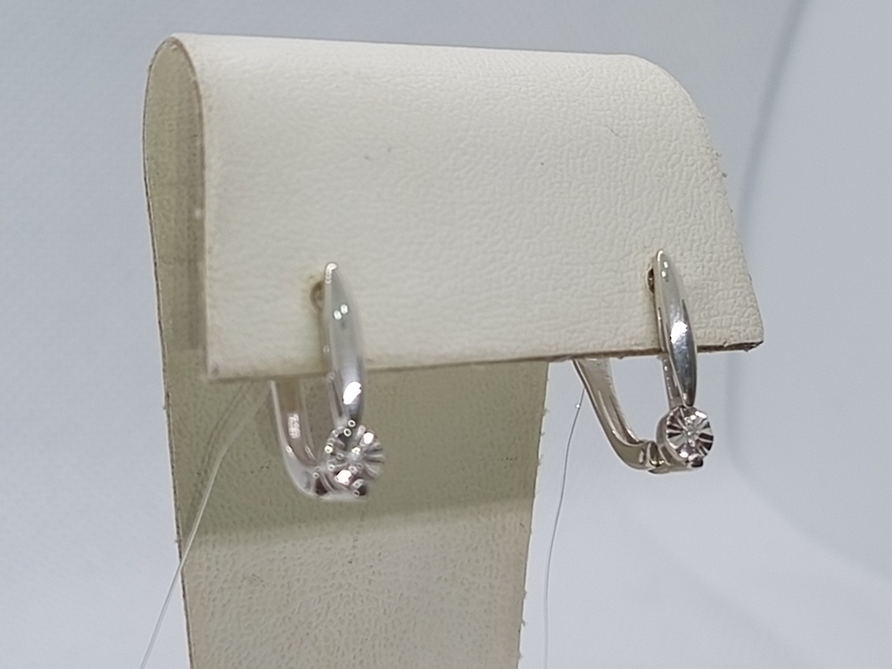 СЕРЬГИ БРИЛЛИАНТ (Ag 925)