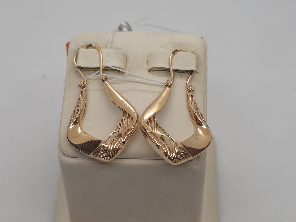 СБКМ585 СЕРЬГИ БЕЗ КАМНЯ (Au 585)