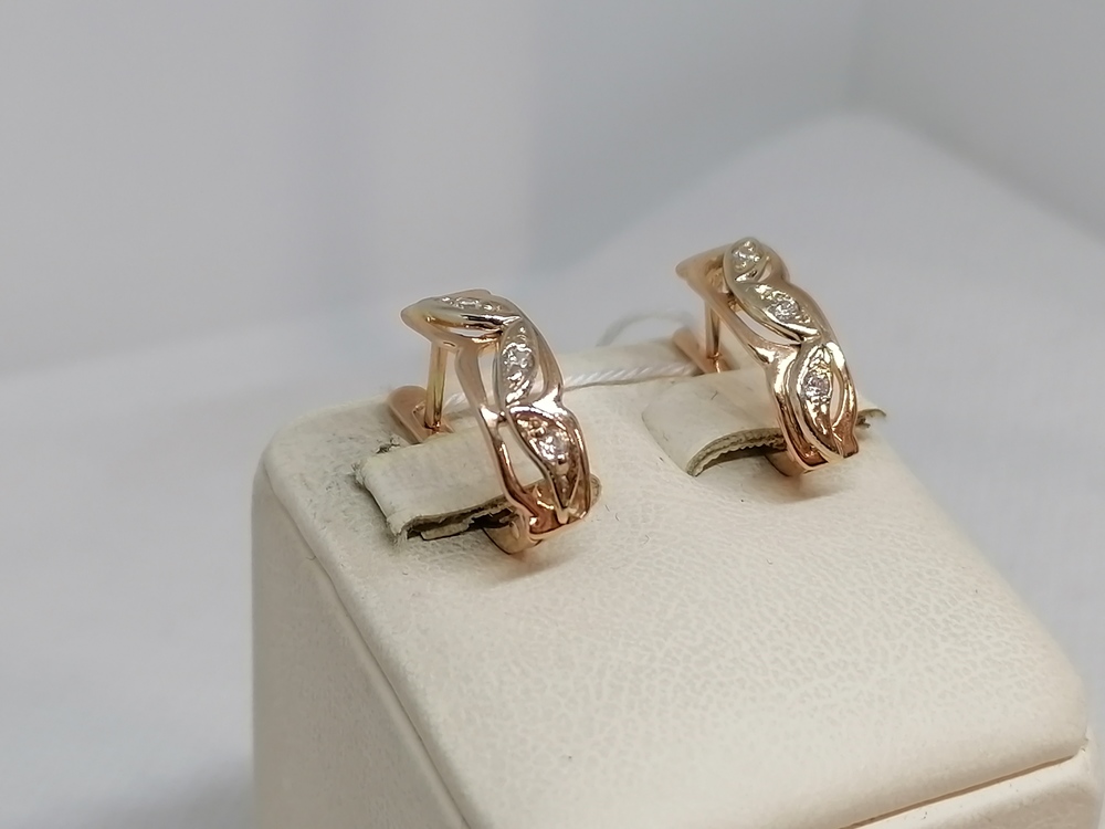 СКМИ585 СЕРЬГИ С КАМНЯМИ (Au 585)