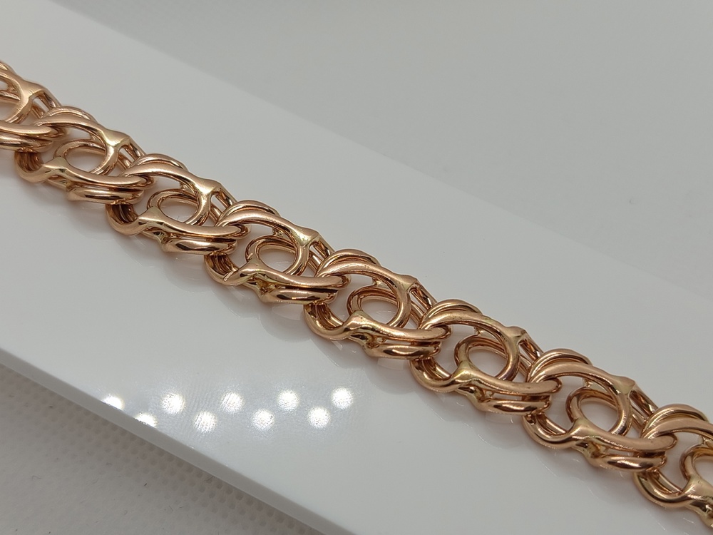 БЛБА585 БРАСЛЕТ ПОЛНОВЕСНЫЙ Бисмарк арбский (Au 585)