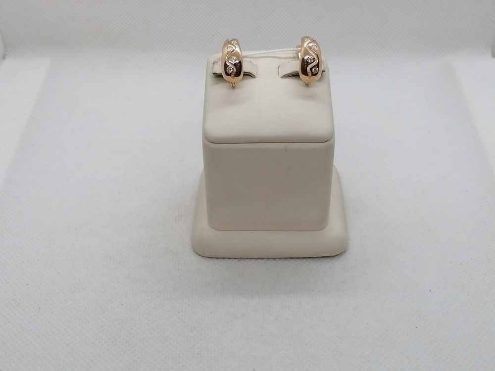 СКМИ585 СЕРЬГИ С КАМНЯМИ (Au 585)