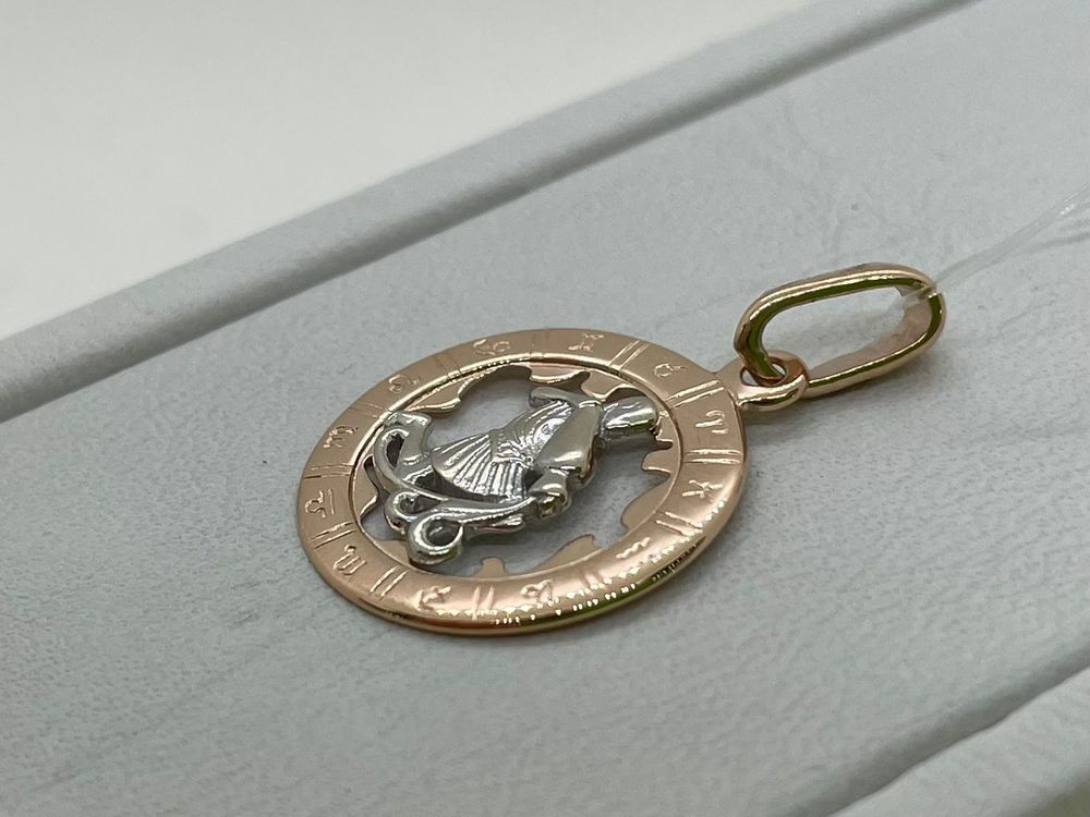 ПОДВЕСКА ЗНАК ЗОДИАКА ВОДОЛЕЙ (Au 585)