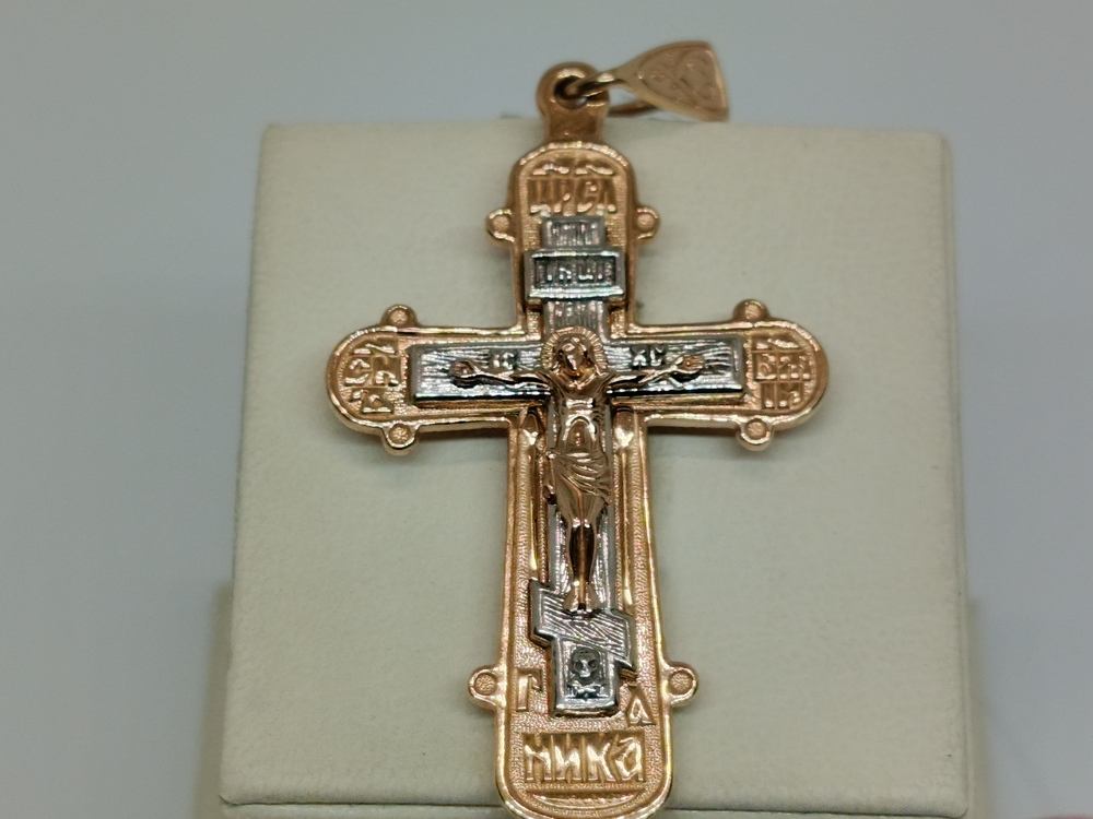 ПОДВЕСКА КРЕСТ без камня (Au 585)