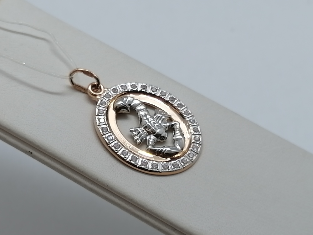 ПОДВЕСКА ЗНАК ЗОДИАКА СКОРПИОН (Au 585)