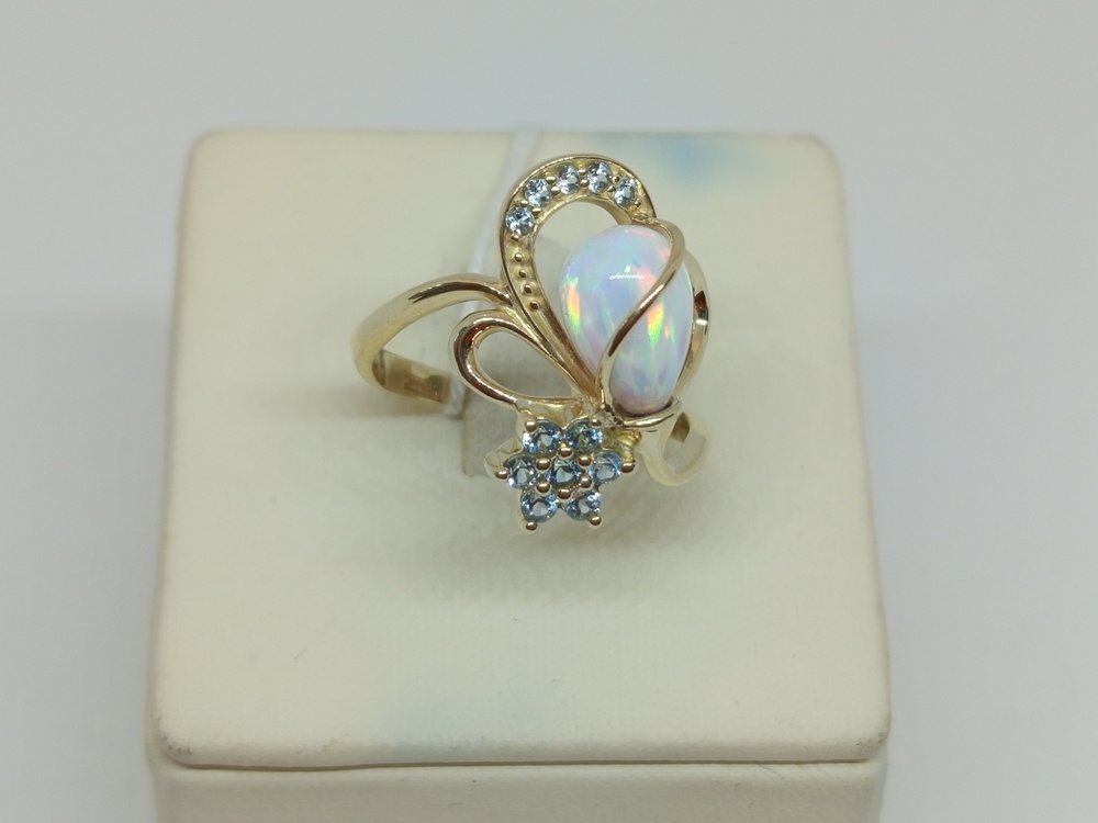 КОЛКМИ585 КОЛЬЦО С КАМНЯМИ (Au 585)