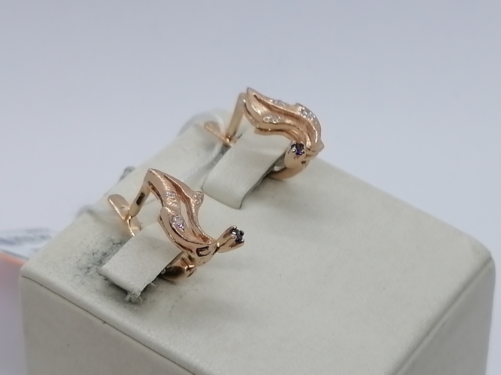 СКМИ585 СЕРЬГИ С КАМНЯМИ (Au 585)