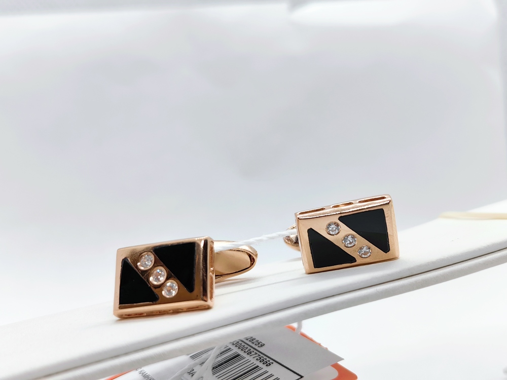 ЗАПОНКИ С КАМНЯМИ Au 585