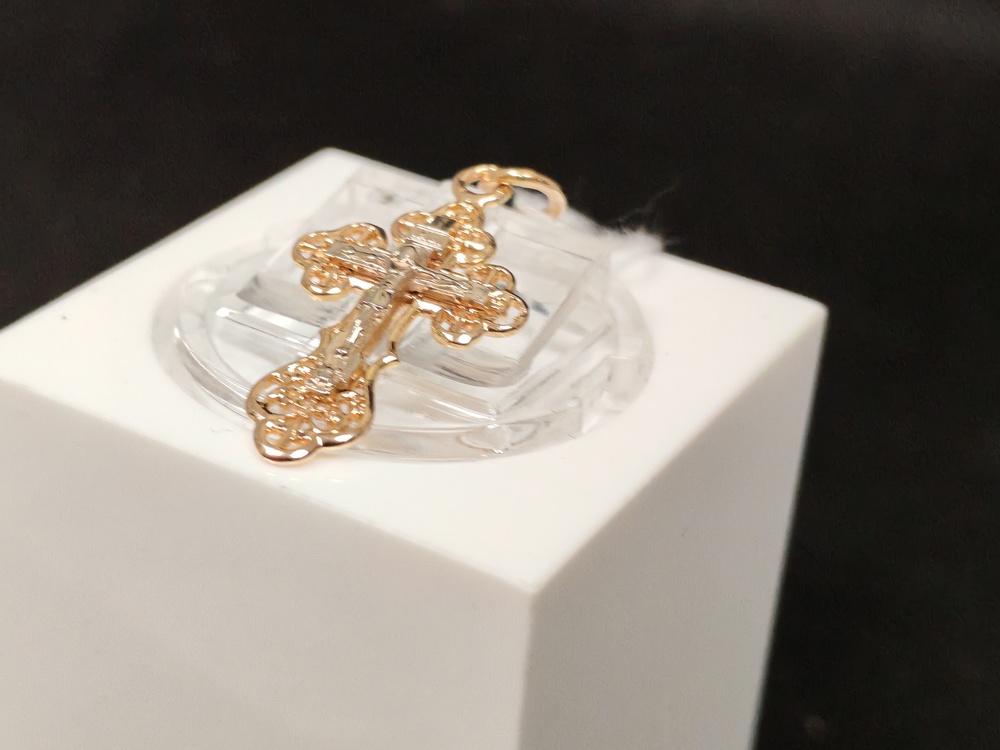 ПОДВЕСКА КРЕСТ БЕЗ КАМНЯ (Au 585)