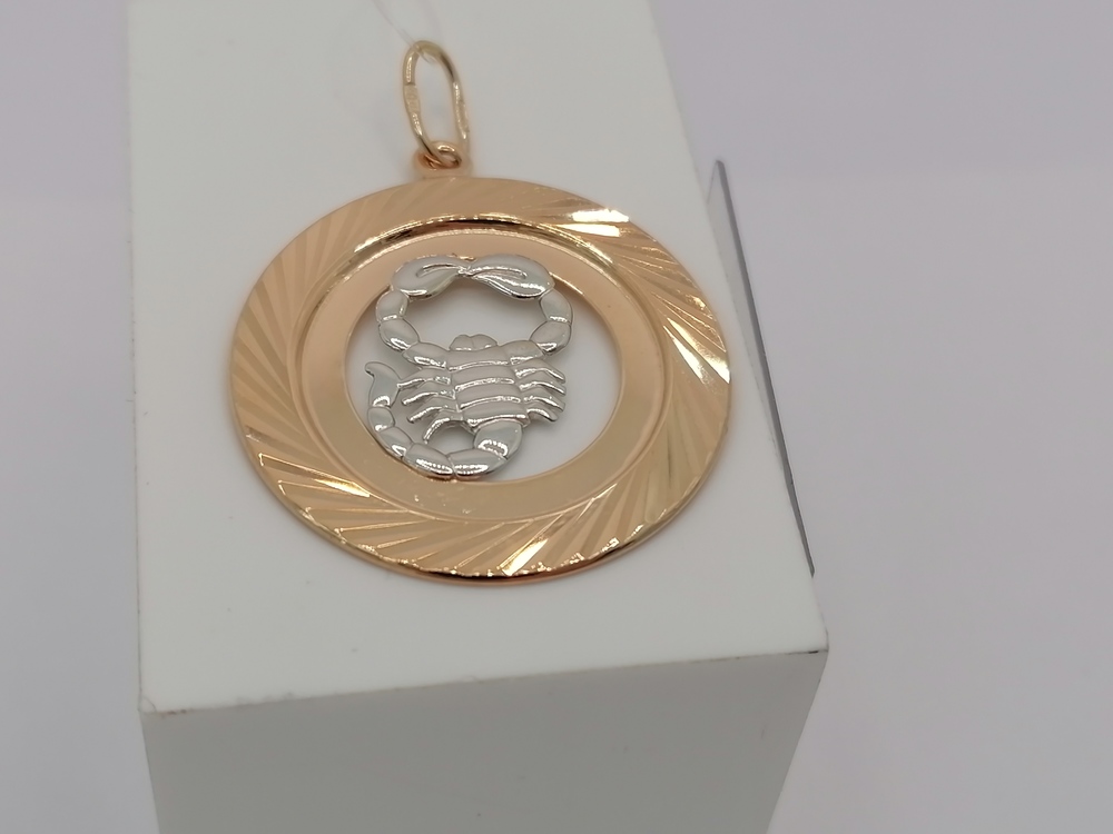 5656А/скорпион ПОДВЕСКА ЗНАК ЗОДИАКА СКОРПИОН (Au 585)