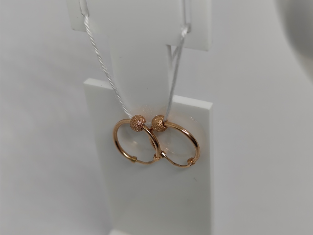 СКОН585 СЕРЬГИ КОНГО (Au 585)