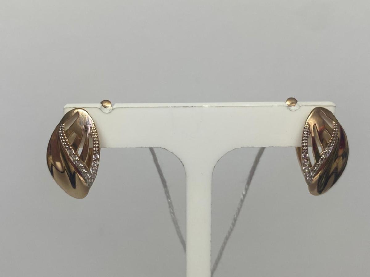 СКМИ585 СЕРЬГИ С КАМНЯМИ (Au 585)