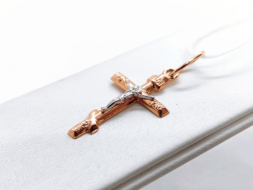 ПОДВЕСКА КРЕСТ без камня (Au 585)