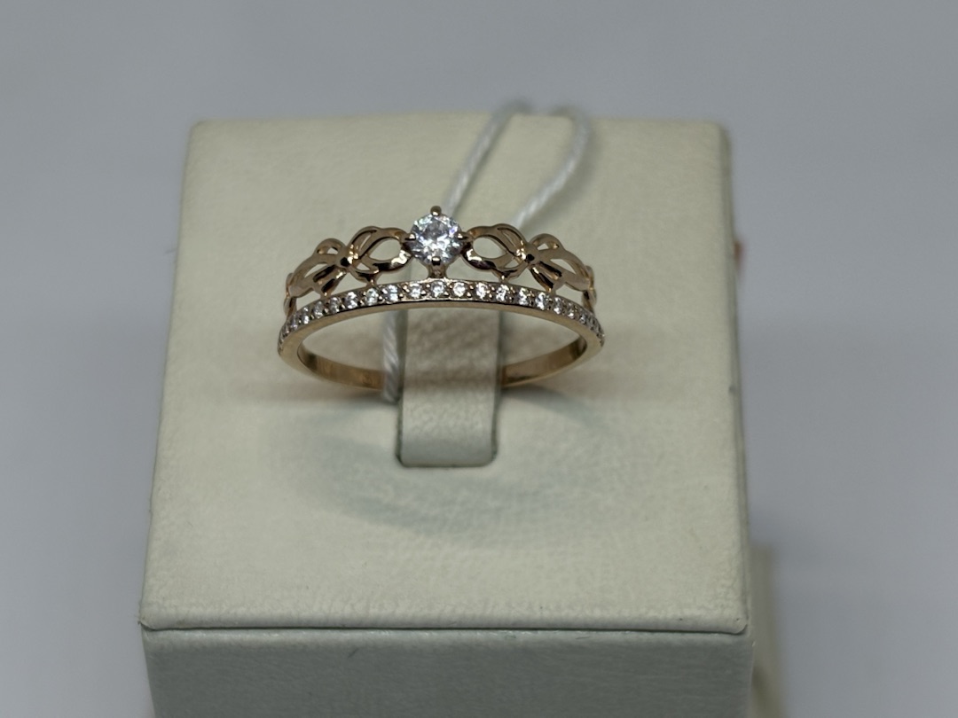 КОЛЬЦО С КАМНЯМИ (Au 585)