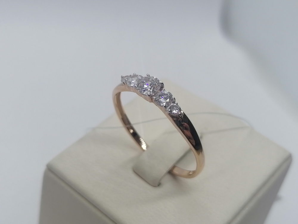 К13210595 КОЛЬЦО С КАМНЯМИ (Au 585)