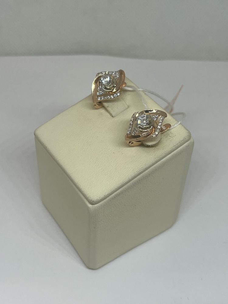 СКМИ585 СЕРЬГИ С КАМНЯМИ (Au 585)