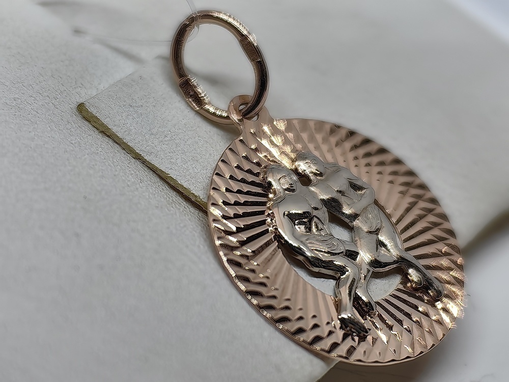 ПОДВЕСКА ЗНАК ЗОДИАКА БЛИЗНЕЦЫ (Au 585)