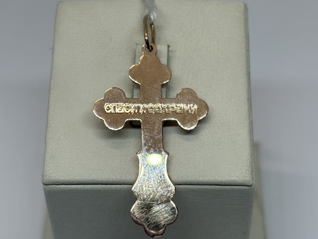 ПОДКБК585 ПОДВЕСКА КРЕСТ БЕЗ КАМНЯ (Au 585)