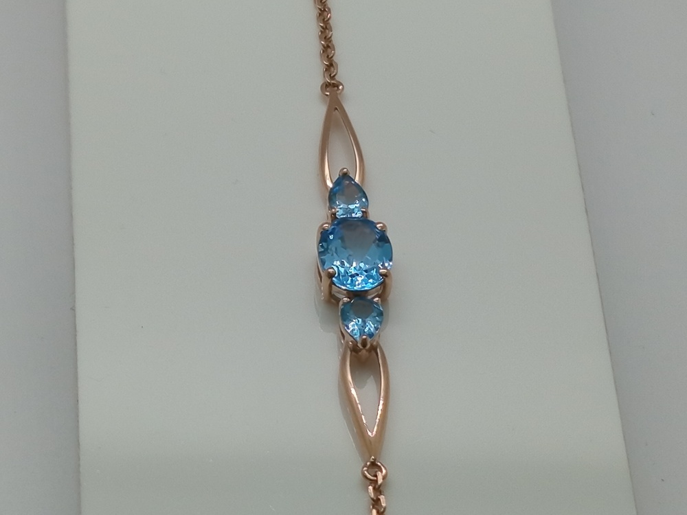 Б585 БРАСЛЕТ С КАМНЯМИ (Au 585)