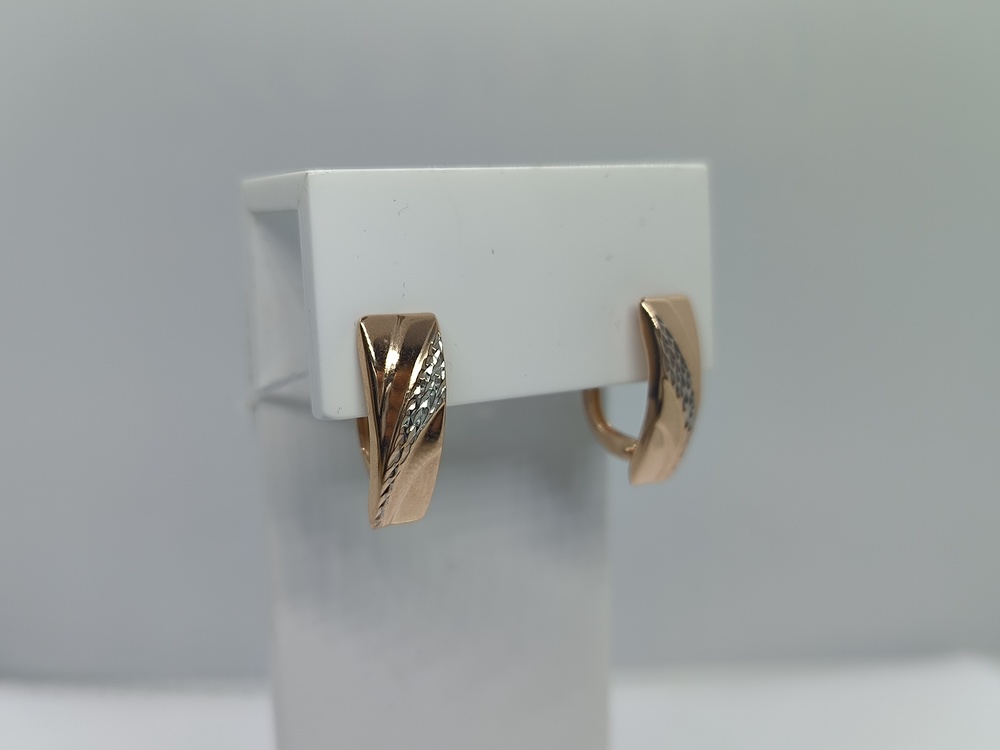 СБКМ585 СЕРЬГИ БЕЗ КАМНЯ (Au 585)