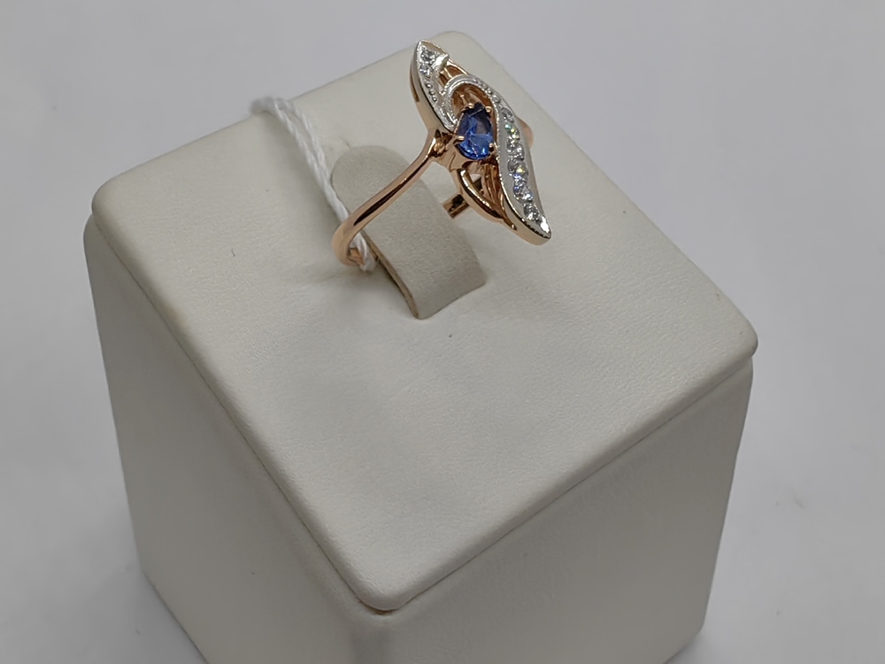 КОЛЬЦО С КАМНЯМИ (Au 585)