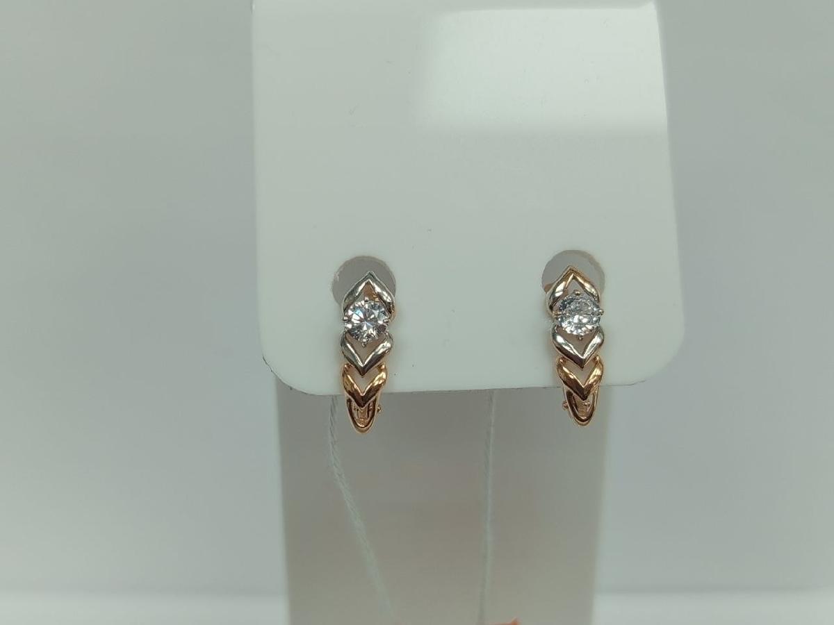 СЕРЬГИ С КАМНЕМ (Au 585)