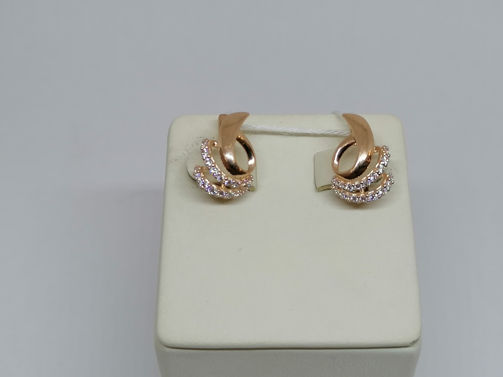 СКМИ585 СЕРЬГИ С КАМНЯМИ (Au 585)