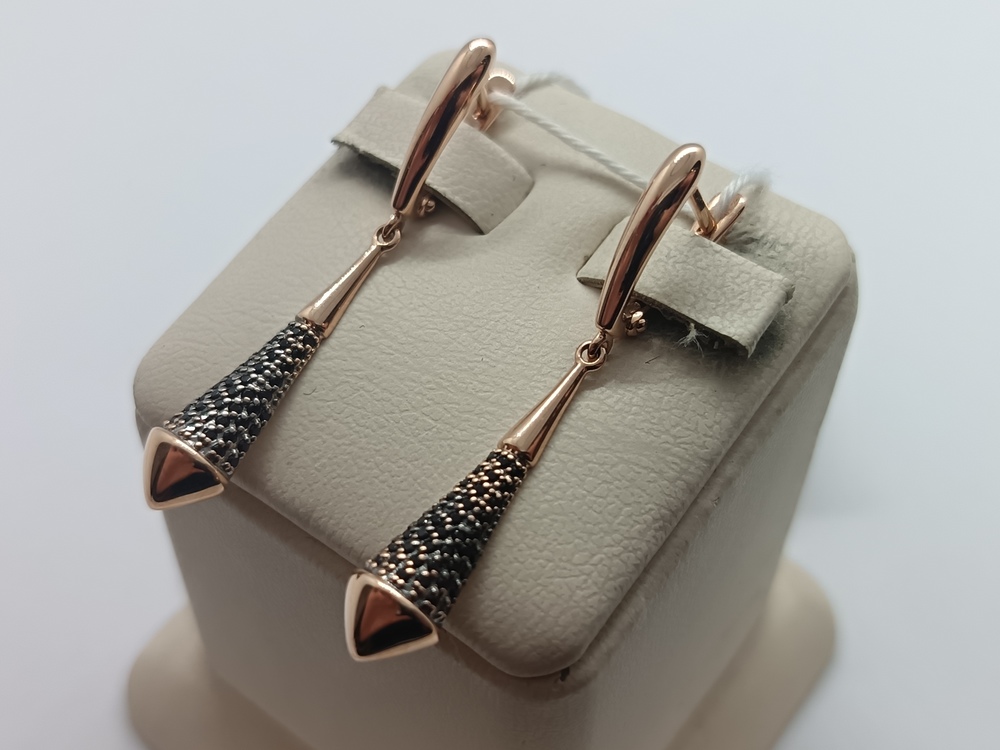 СКМИ585 СЕРЬГИ С КАМНЯМИ (Au 585)