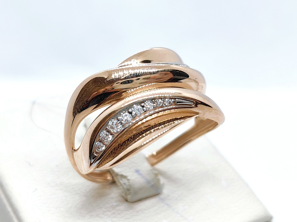 КОЛЬЦО С КАМНЯМИ (Au 585)