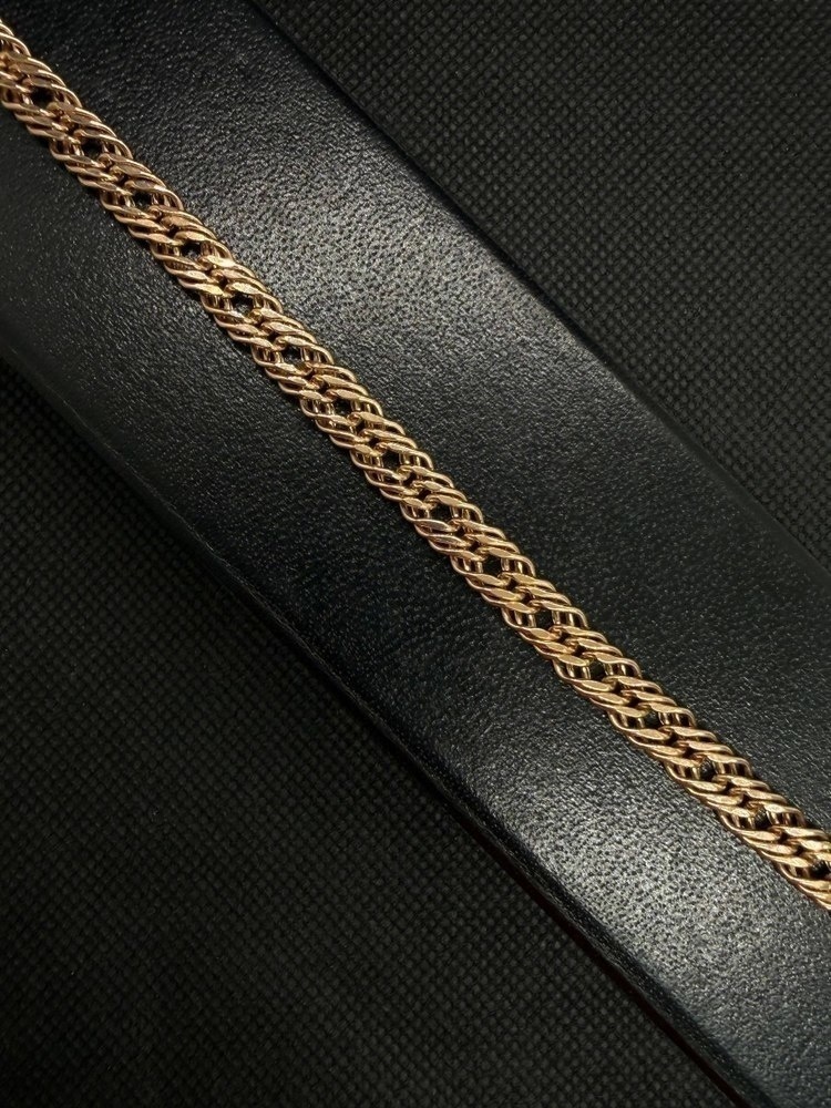 БРАСЛЕТ ПУСТОТЕЛЫЙ Ромб тройной Au 585