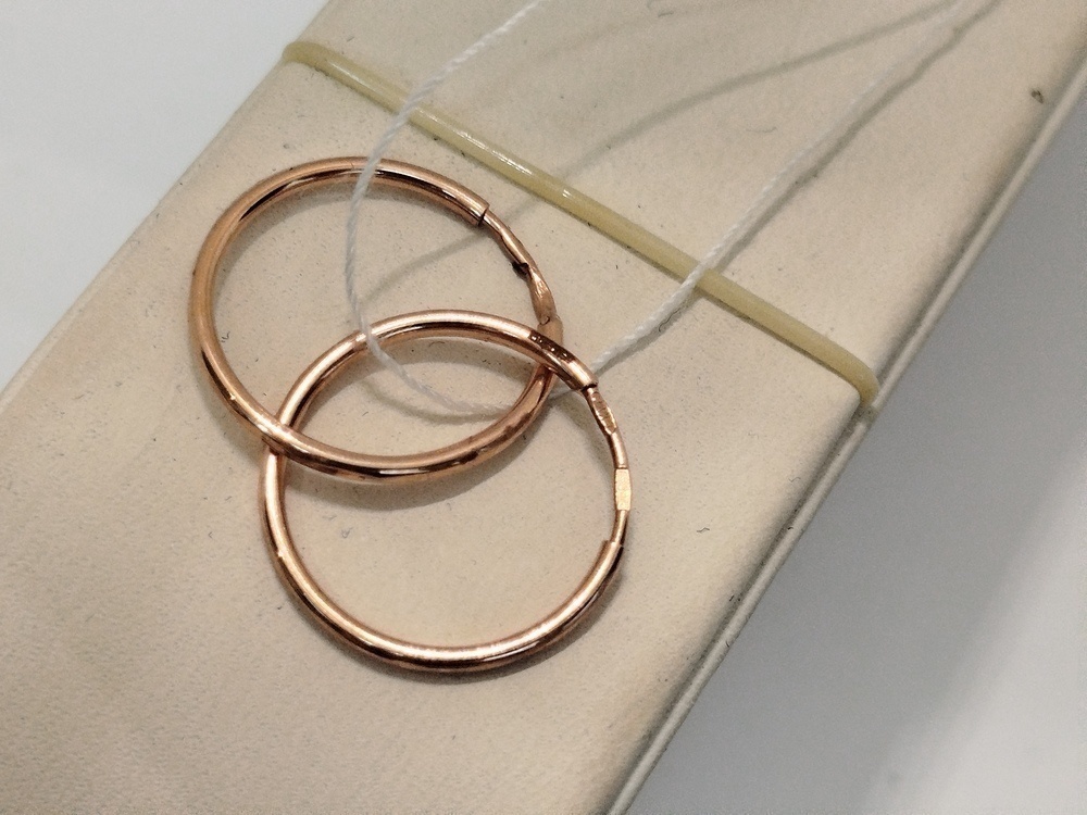 СКОН375 СЕРЬГИ КОНГО (Au 375)