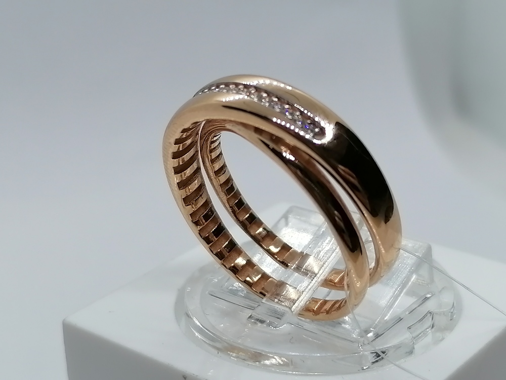 КОЛЬЦО С КАМНЯМИ (Au 585)