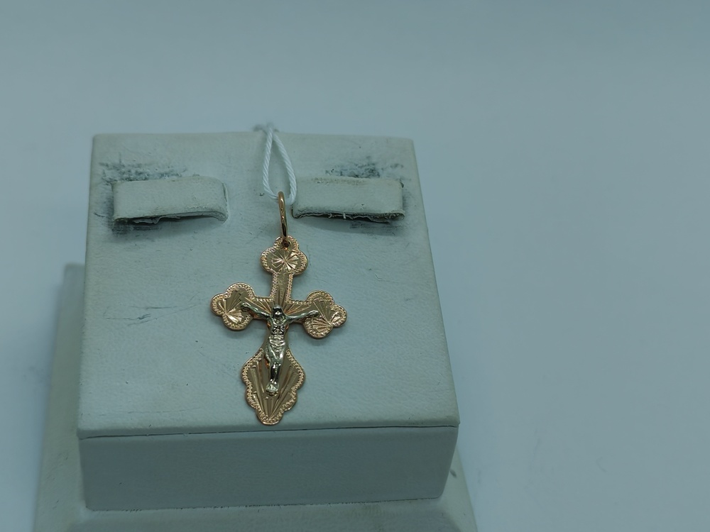 ПОДВЕСКА КРЕСТ БЕЗ КАМНЯ (Au 585)