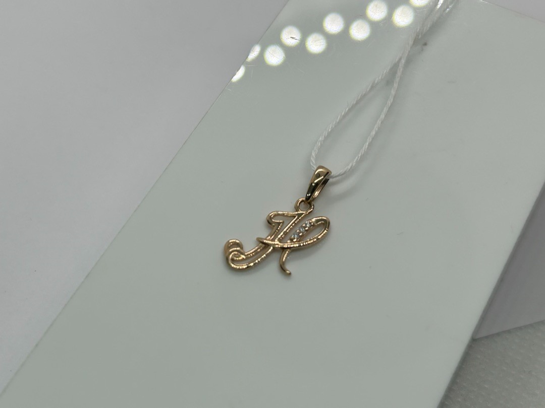 ПОДВЕСКА БУКВА Н Au 585