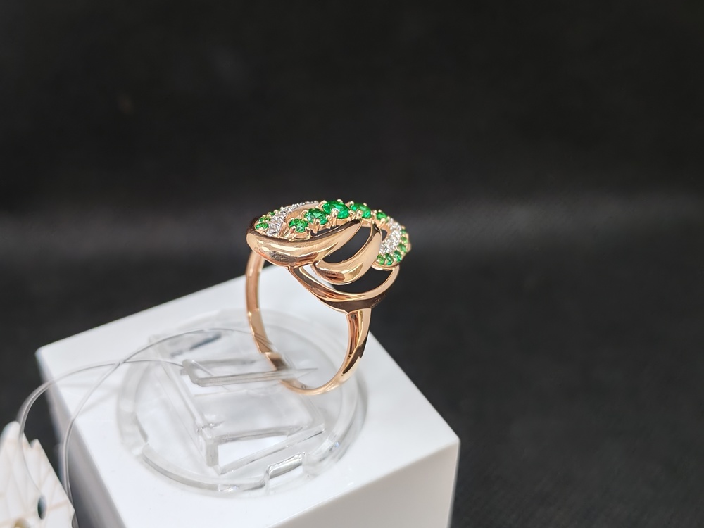 КОЛЬЦО С КАМНЯМИ (Au 585)