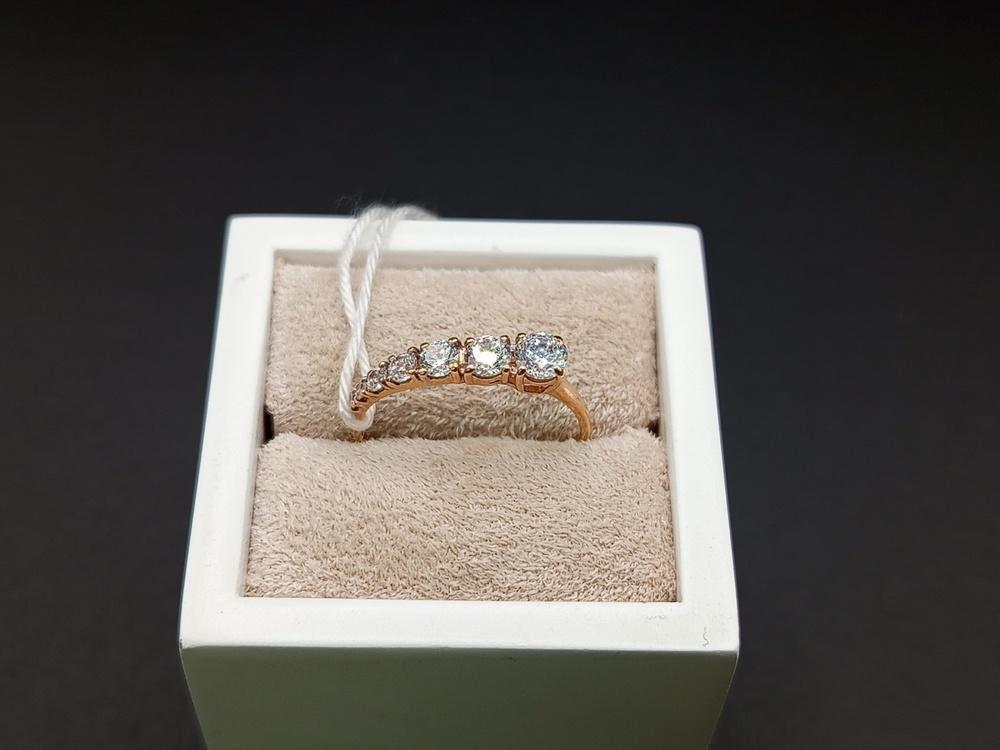 КОЛЬЦО С КАМНЯМИ (Au 585)