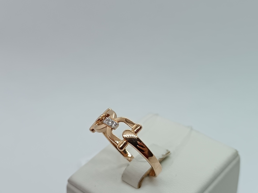 КОЛЬЦО С КАМНЯМИ (Au 585)