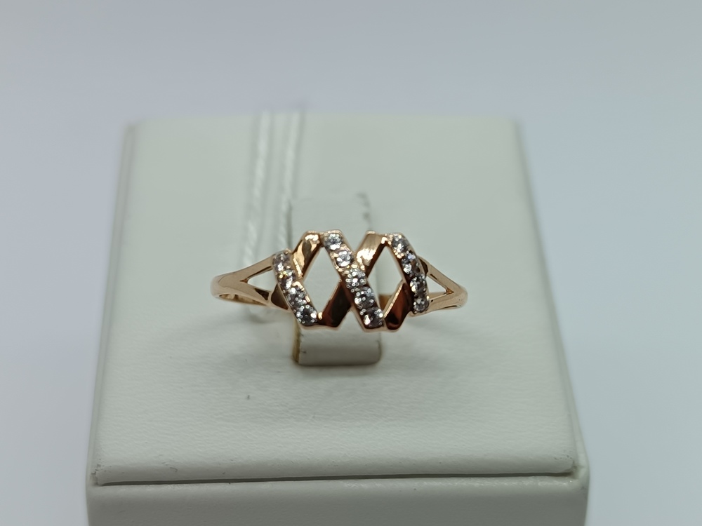 КОЛЬЦО С КАМНЯМИ (Au 585)