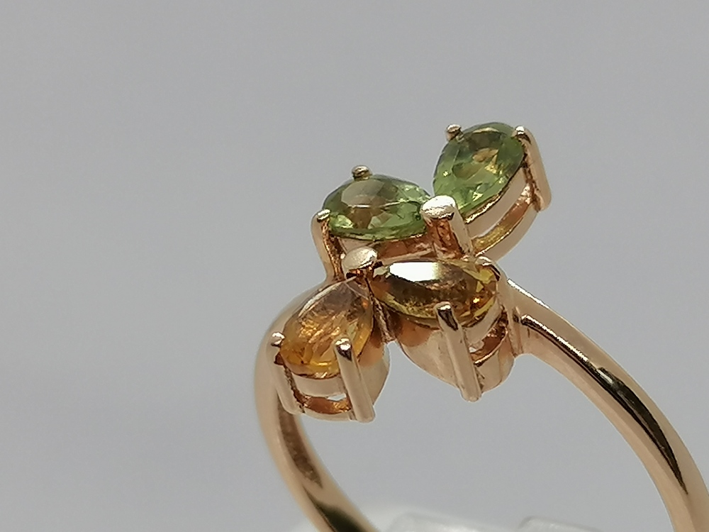 КОЛКМИ585 КОЛЬЦО С КАМНЯМИ (Au 585)