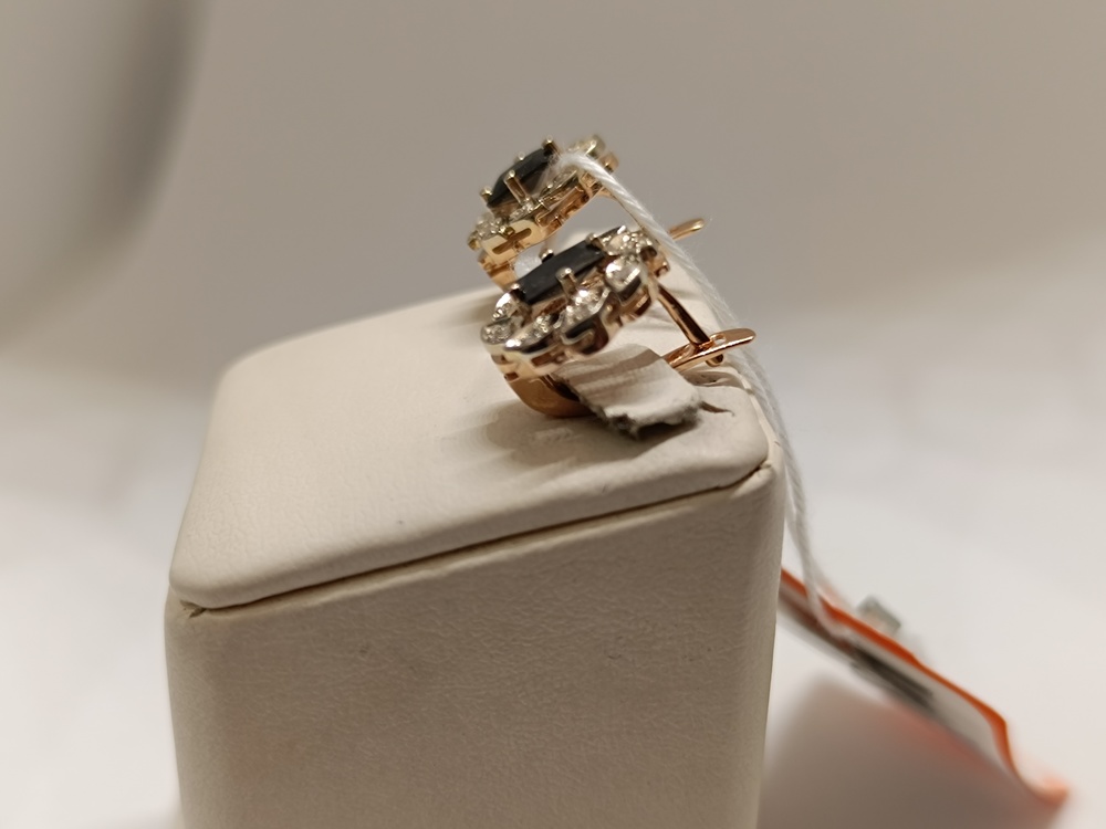 СКМИ585 СЕРЬГИ С КАМНЯМИ (Au 585)