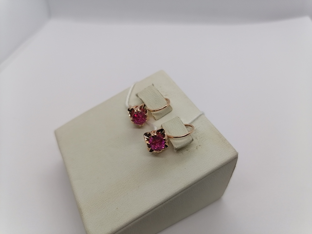 СЕРЬГИ С КАМНЕМ (Au 583)