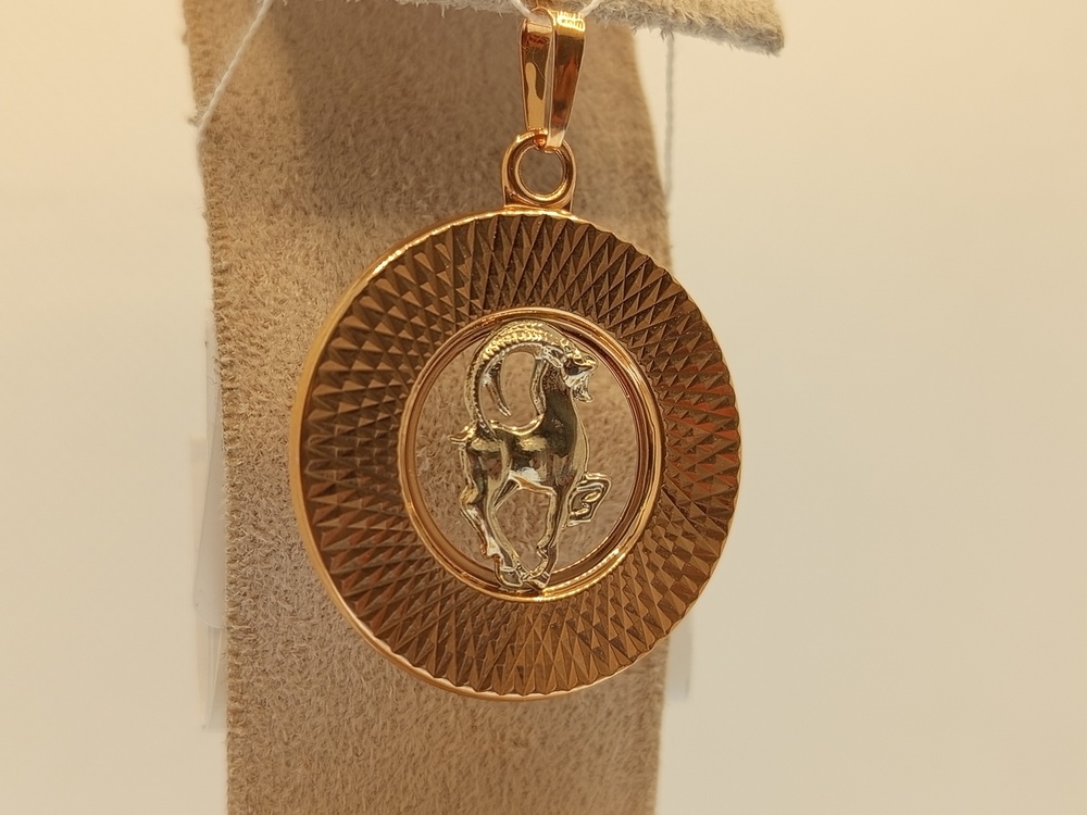 КрБПАкоз ПОДВЕСКА ЗНАК ЗОДИАКА КОЗЕРОГ (Au 585)