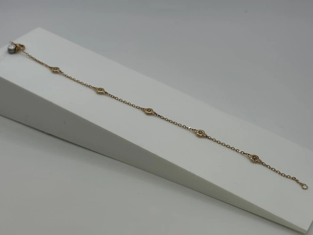 БРАСЛЕТ ФАНТАЗИЯ с камнями (Au 585)