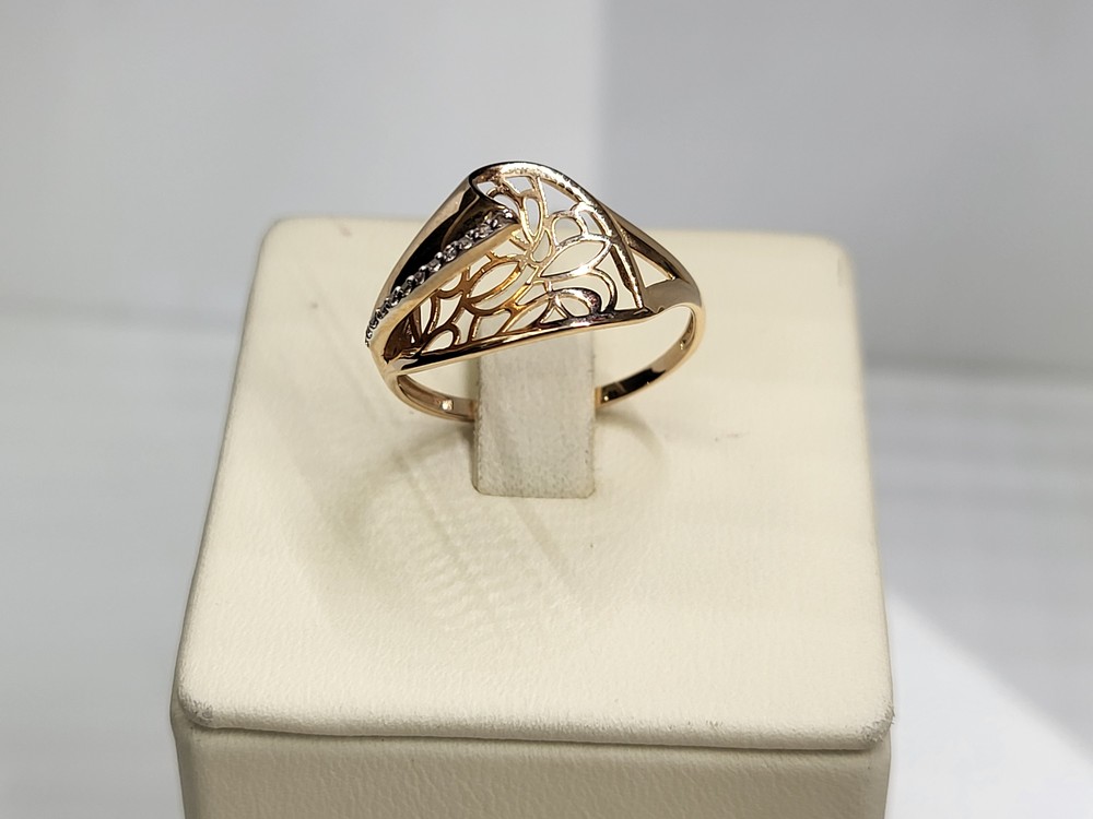 КОЛЬЦО С КАМНЯМИ (Au 585)