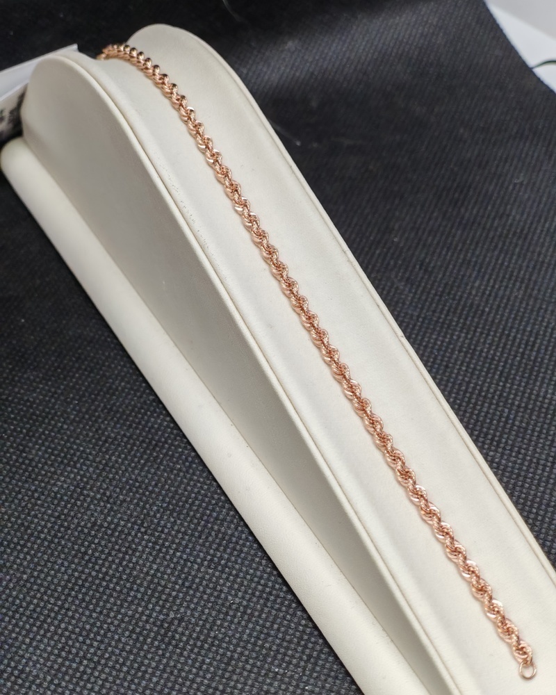 БРАСЛЕТ ПУСТОТЕЛЫЙ Веревка (Au 585)