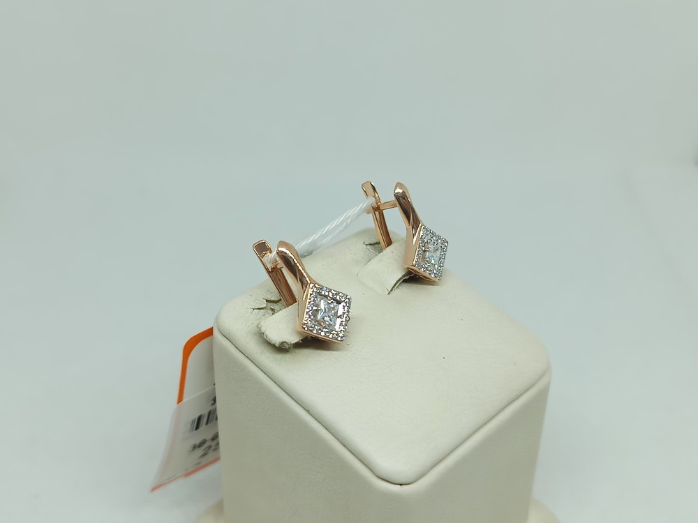 СКМИ585 СЕРЬГИ С КАМНЯМИ (Au 585)