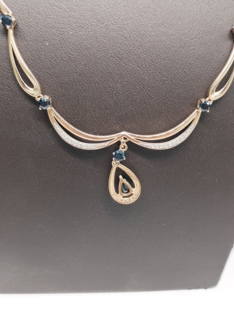 КОЛЬЕ С КАМНЯМИ Au 585