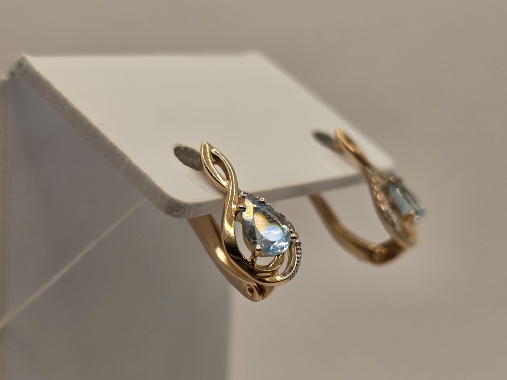 СЕРЬГИ С КАМНЯМИ (Au 585)