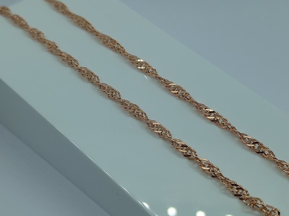 ЦЕПЬ ПУСТОТЕЛАЯ Сингапур (Au 585)