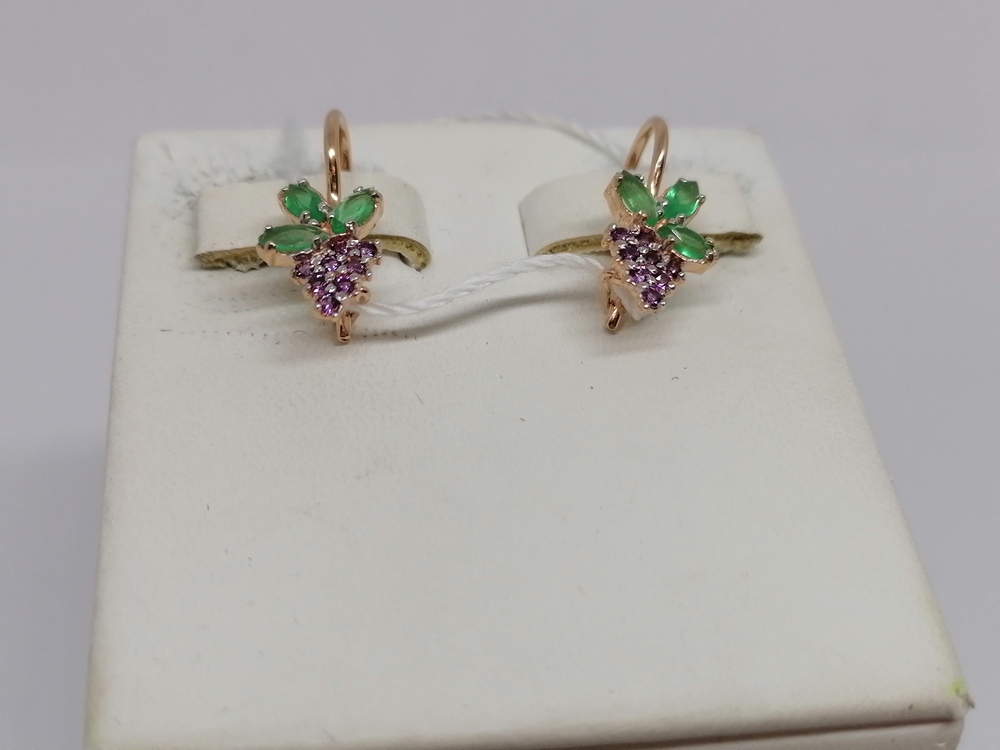 СЕРЬГИ С КАМНЯМИ (Au 585)